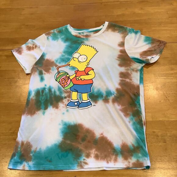 The Simpsons Tie Dye T Shirt Bart Simpson Squishes Sugar Rush Mens Size Medium - Picture 2 of 9